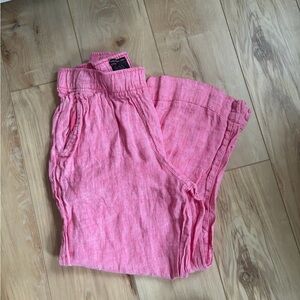 Pink Linen Tahar Pants